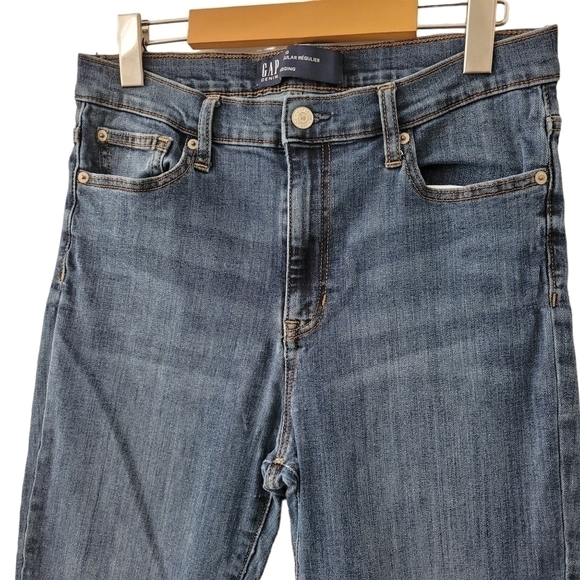 Gap Denim Raw Hem Leggings Skinny Stretchy Jeggings Wedgie Ankle Jeans SZ 10/30 - Picture 3 of 8